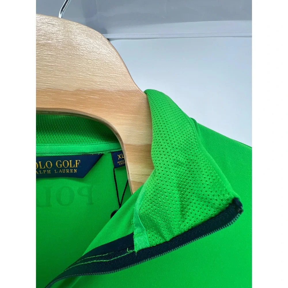 Polo Golf Ralph Lauren Quarter Zip Long Sleeve Pullover Shirt Bright‎ Green XL